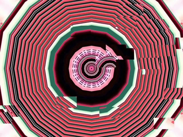 4:3 Classic neon tunnel 60fps screensaver background for edits pink octagon