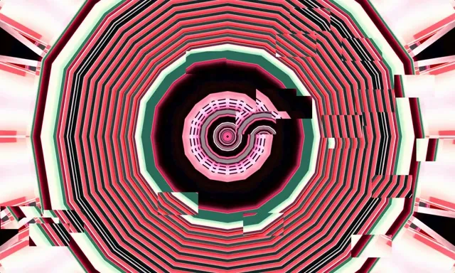 5:3 Wide neon tunnel 60fps screensaver vj loop pink hypnotic concentric squares