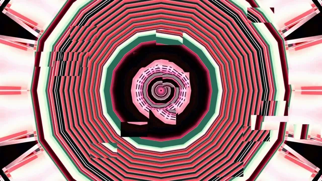 4k uhd 60fps screensaver neon tunnel vj loop pink spiral