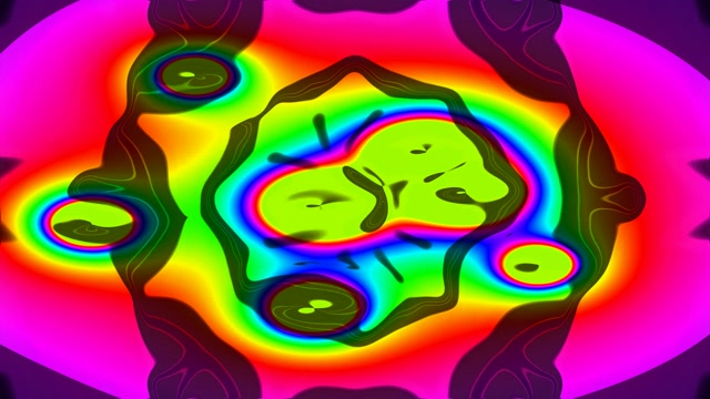 Rainbow Neon Mandala VJ Loop | 4K 60fps Hypnotic Screensaver