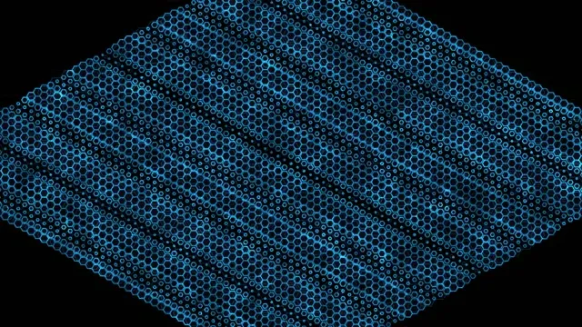 4K UHD 60fps Screensaver Neon Tunnel VJ Loop Windows 11 Blue Hexagon