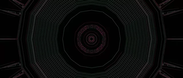 neon tunnel 21:9 ultrawide 60fps screensaver vj loop magenta geometric kaleidoscope