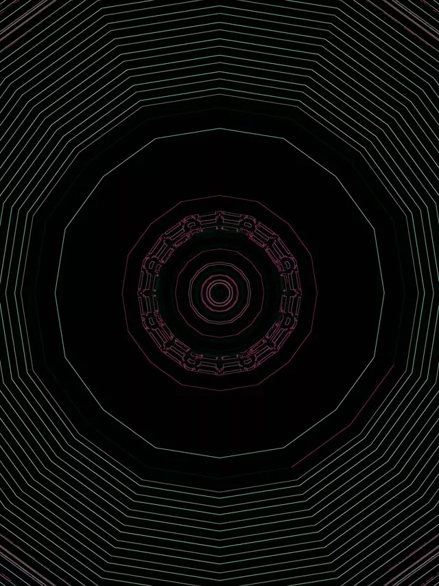 neon tunnel 3:4 ipad portrait 60fps screensaver live wallpaper red crystalline mandala