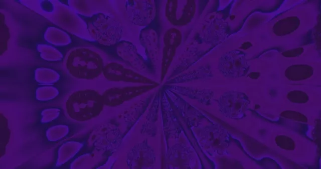 Malalim na lila neon tunnel VJ loop na may radial geometric pattern na umiikot sa loob, lumilikha ng nakaakit na 4K motion background