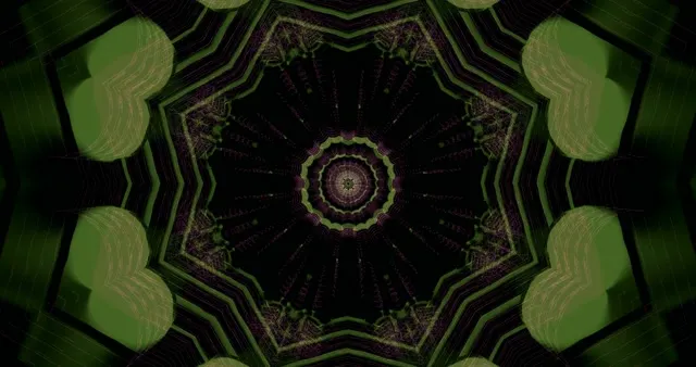 4K UHD 60fps Screensaver Neon Tunnel Windows 11 VJ Loop Green Purple