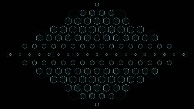 4K UHD 60fps screensaver PC - cyan hexagon VJ loop