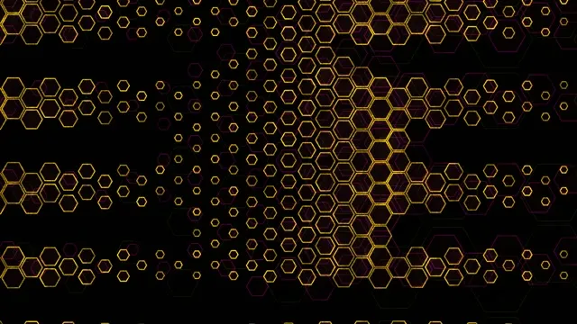 4K UHD 60FPS Screensaver PC - Golden Hexagon VJ Loop