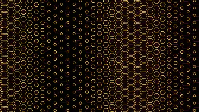 4K UHD 60FPS Screensaver PC - Golden Hexagon VJ Loop