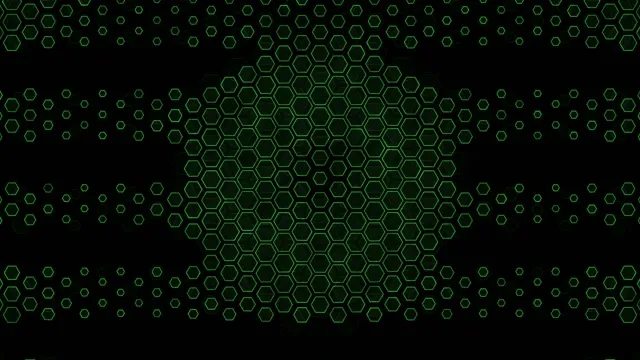 4K UHD 60FPS Screensaver PC - Green Hexagon VJ Loop
