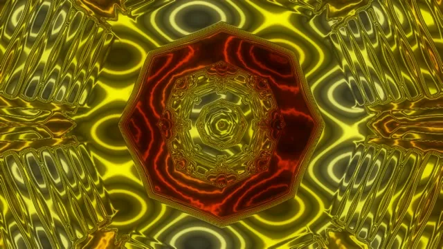 4K UHD 60fps Screensaver PC Neon Tunnel VJ Loop Gold Red