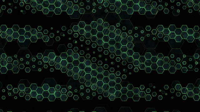 4K UHD 60fps Screensaver PC Neon Tunnel VJ Loop Green Hexagons