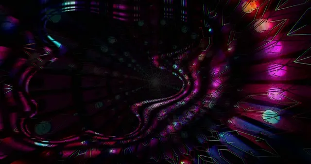4K UHD 60fps Screensaver PC Neon Tunnel VJ Loop Purple Pink
