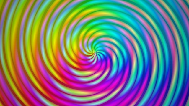 4K UHD 60fps Screensaver PC Neon Tunnel VJ Loop Rainbow Spiral