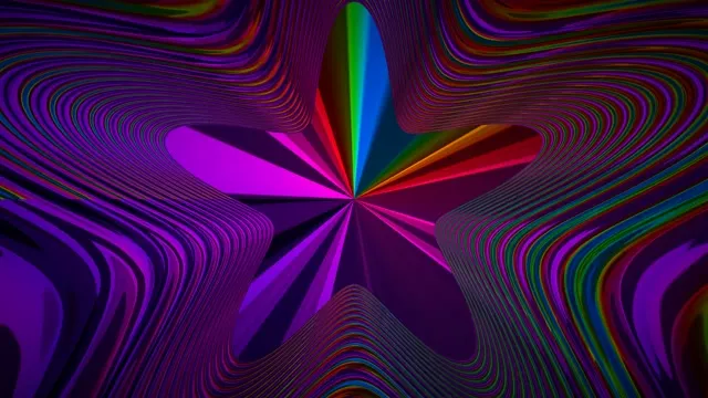 4K UHD 60fps Screensaver PC Neon Tunnel VJ Loop Rainbow