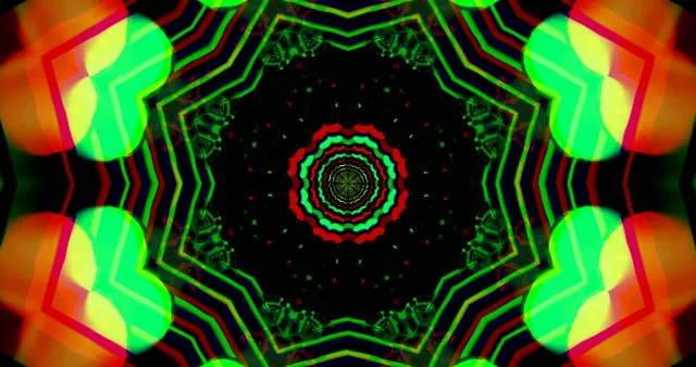 4K UHD 60fps Screensaver PC Neon Tunnel VJ Loop Red Green