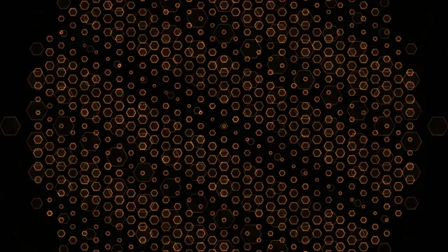 4K UHD 60fps Screensaver PC Orange Hexagons VJ Loop