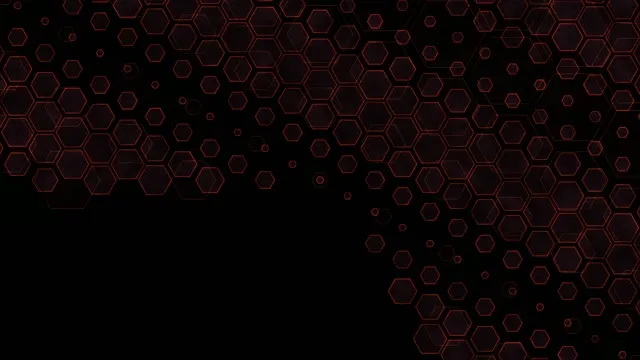 4K UHD 60fps Screensaver PC Red Hexagon VJ Loop