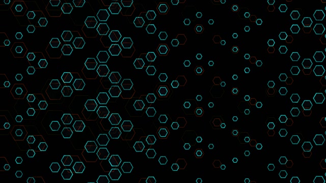 4K UHD 60fps Screensaver PC VJ Loop Cyan Hexagon
