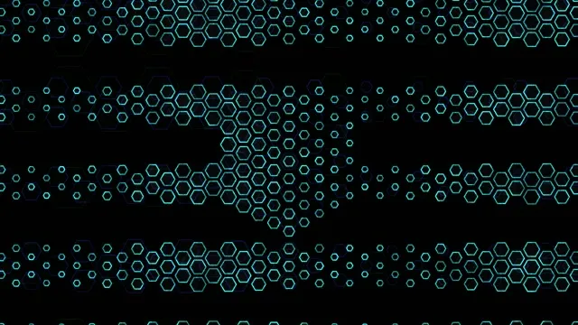 4K UHD 60fps Screensaver PC VJ Loop Cyan Hexagon