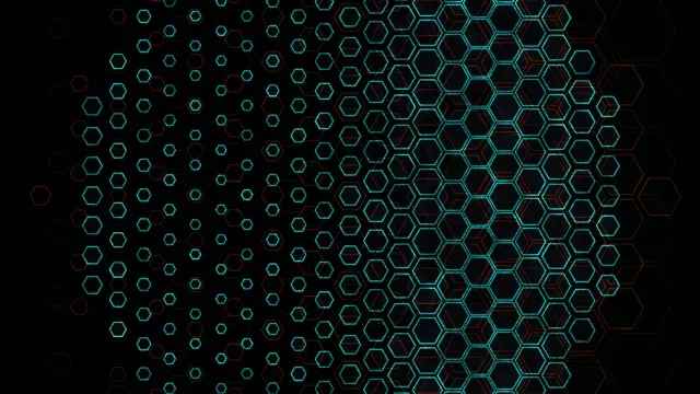 4K UHD 60fps Screensaver PC | VJ Loop Cyan Hexagon