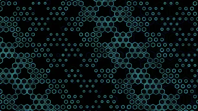 4K UHD 60fps Screensaver PC VJ Loop Cyan Hexagons