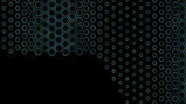 4K UHD 60fps Screensaver PC VJ Loop Cyan Hexagons