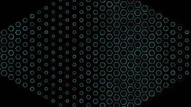 4K UHD 60fps Screensaver PC VJ Loop - Cyan Hexagons