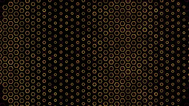 4K UHD 60fps Screensaver PC VJ Loop Gold Hexagon