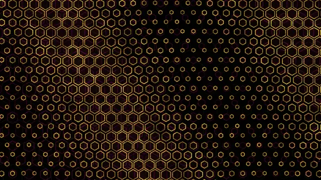 4K UHD 60FPS Screensaver PC VJ Loop Gold Hexagons