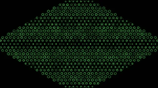4K UHD 60FPS Screensaver PC VJ Loop Green Hexagon