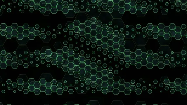 4K UHD 60fps Screensaver PC VJ Loop Green Hexagons