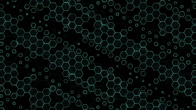 4K UHD 60fps Screensaver PC VJ Loop Green Hexagons