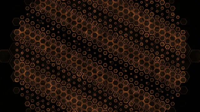4K UHD 60fps Screensaver PC VJ Loop Orange Hexagon
