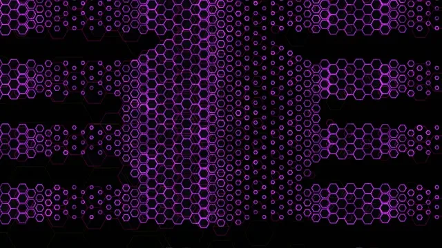 4K UHD 60fps Screensaver PC VJ Loop Purple Hexagons