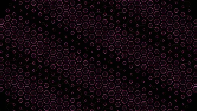 4K UHD 60fps Screensaver PC VJ Loop Purple Hexagons