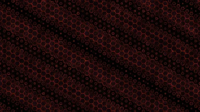 4K UHD 60fps Screensaver PC VJ Loop Red Hexagon