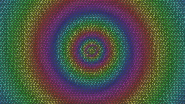 4K UHD 60fps Screensaver | Pulsing Cyan Magenta Hexagon Spiral VJ Loop