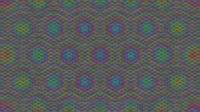 4K UHD 60fps Screensaver | Pulsing Magenta Cyan Hexagon Kaleidoscope VJ Loop