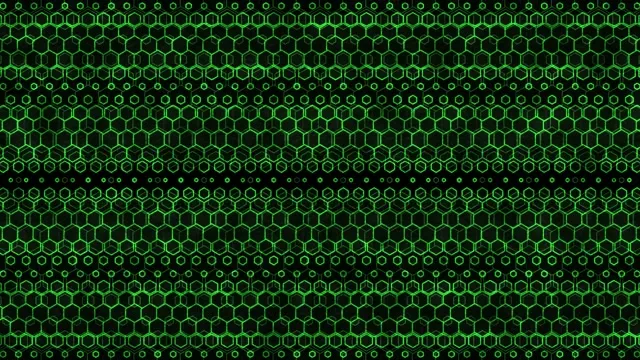 4K UHD 60fps Screensaver VJ Loop Green Hexagon