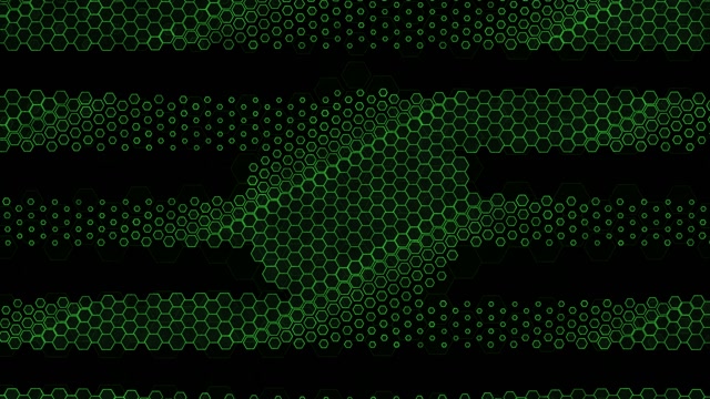 4K UHD 60fps Screensaver VJ Loop Green Hexagon
