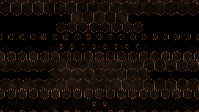 4K UHD 60fps Screensaver VJ Loop Windows 11 Gold Hexagons
