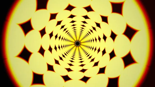 10 hours 4K UHD 60fps Screensaver Windows 10 - Neon Kaleidoscope Yellow Black VJ Loop