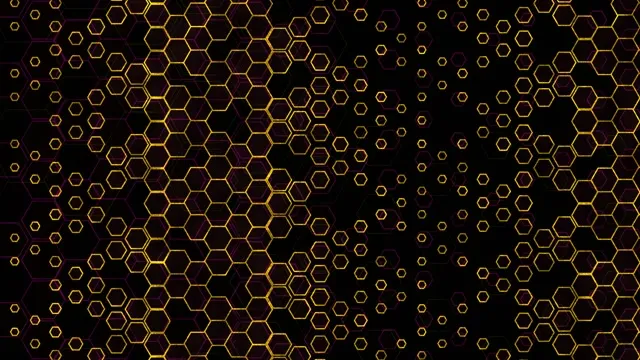 4K UHD 60fps Screensaver Windows 10 VJ Loop Golden Hexagons