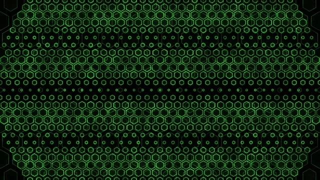 4K UHD 60fps Screensaver Windows 10 VJ Loop Green Hexagons