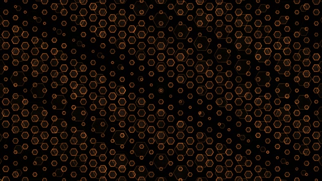 4K UHD 60fps Screensaver Windows 11 VJ Loop Orange Hexagons