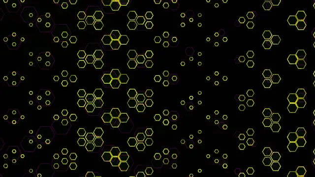 4K UHD 60fps Screensaver Yellow Hexagons PC