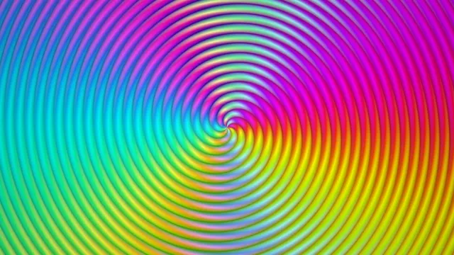 4K UHD 60fps Spiral Vortex Screensaver | Neon Rainbow Motion Background