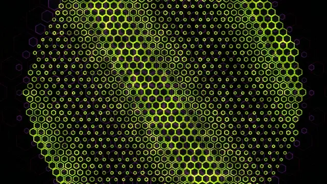 # 4K UHD 60FPS Yellow Hexagon Honeycomb Grid Loop VJ