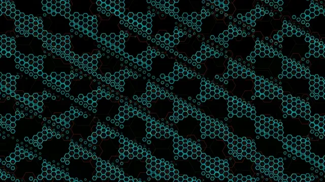 4K UHD animated hexagon network motion background for broadcast