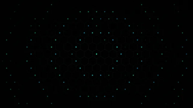 4K UHD cyan hexagon network motion background for broadcast and streaming